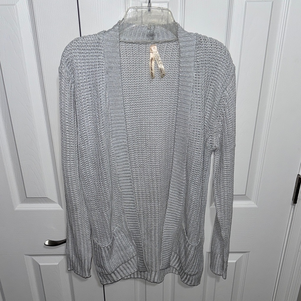 Ashley By 26 International Light Gray Cardigan